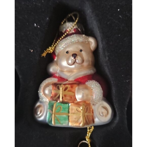 (8) Mikasa Holiday Hand Painted Blown Glass Christmas Ornaments In Green Crate - Picture 6 of 10